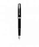 Parker "Sonnet Deep Black Lacquer - Silver Trims" ручка перьевая