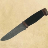 Нож Н1 У10А-7ХНМ (черный дамаск), рукоять: микропористая резина