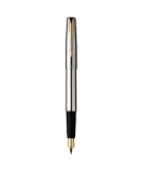 Parker "Frontier Stainless Steel - Gold Trims" ручка перьевая