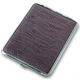 Портсигар, кожа коричневая с гравировкой