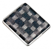 Портсигар (кожа черная, плетение)